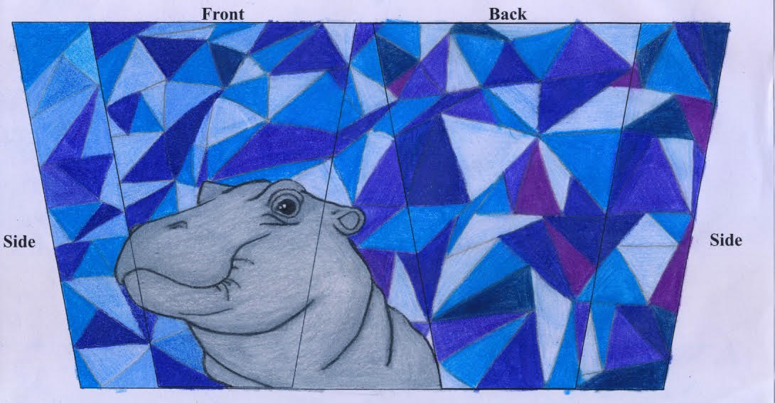 drawing of fiona the hippo